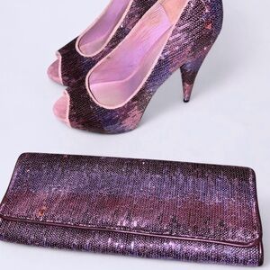 Vintage Aldo 2000’s sparkly pumps and matching clutch !!! #pumps #2000’s #clutch